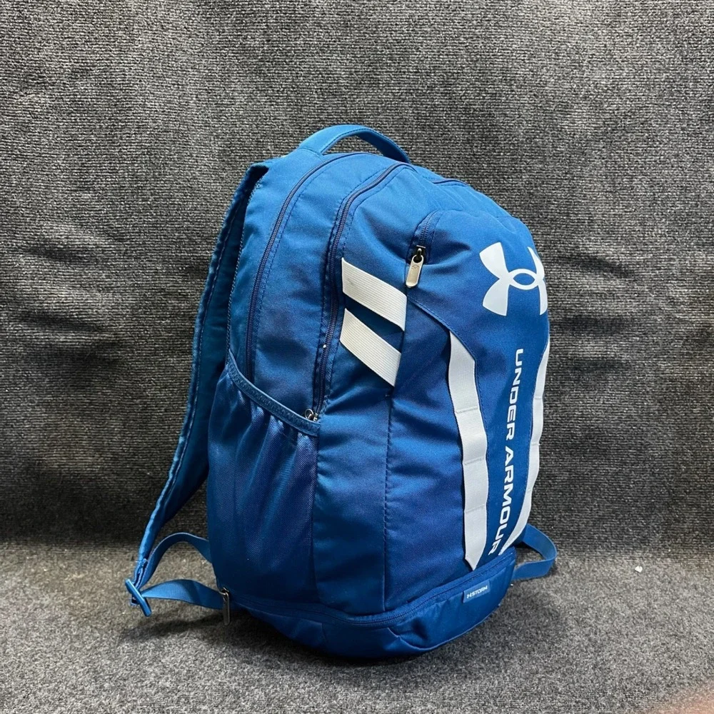 Under Armour 1361176‎ 426 Storm Hustle 5.0 Blue/White Backpack School Gym Travel